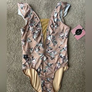 Kandi Kouture Floral Ruffle Leotard